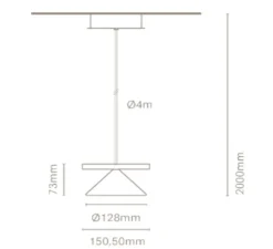 Suspension, Belle single, Gris ciment, LED, 2700K, 975 lm, Ø12,8cm, H7,3cm - Nexia