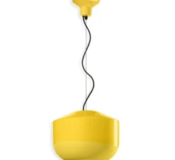 Suspension, Bellota 35, jaune citron, Ø35cm, H28cm - Ferroluce