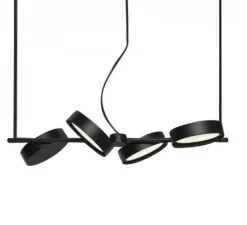 Suspension, Berlin 823, noir, LED, 2700K, 4300 lm, L110cm, H7cm - Oluce