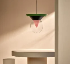 Suspension, Bia, vert clair, vert foncé, rose, Ø58cm, H49cm - Sphaer