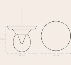 Suspension, Bia, vert clair, vert foncé, rose, Ø58cm, H49cm - Sphaer