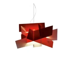 Suspension, Big Bang, rouge, L96cm, H66cm - Foscarini