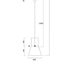 Suspension, bigandy, blanc & rouge, H60cm - Fraumaier