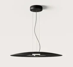 Suspension, Bigcoss, noir, LED, dim, 2700K, 2500 lm, Ø80cm, H6cm - Aromas del Campo