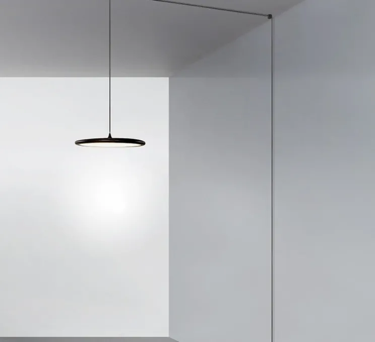 Suspension, Bilancella 512.22, noir, IP40, LED, 2700K, 3000 lm, Ø50cm, H3cm - Tooy