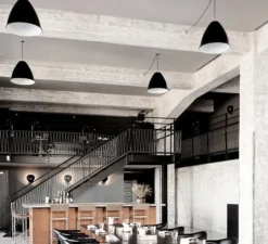 Suspension, BL9 L, noir, chrome, Ø40cm, H33cm - Gubi