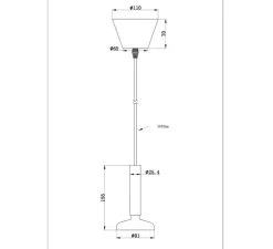 Suspension, Blend, vert, laiton, Ø9cm, H16cm - Pholc