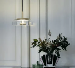 Suspension, Blossi 1, or, transparent, 2418K, 162lm, Ø23cm, H15cm - Nuura