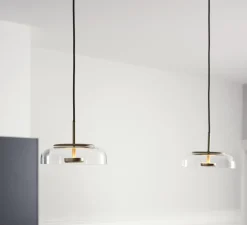 Suspension, Blossi 1, or, transparent, 2418K, 162lm, Ø23cm, H15cm - Nuura