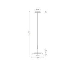 Suspension, Blossi 1, or, transparent, 2418K, 162lm, Ø23cm, H15cm - Nuura