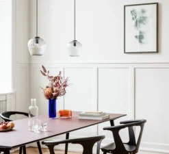 Suspension, Blown SW4, verre transparent, chrome, Ø23cm, H23cm - Andtradition