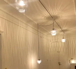 Suspension, Blown SW4, verre transparent, chrome, Ø23cm, H23cm - Andtradition