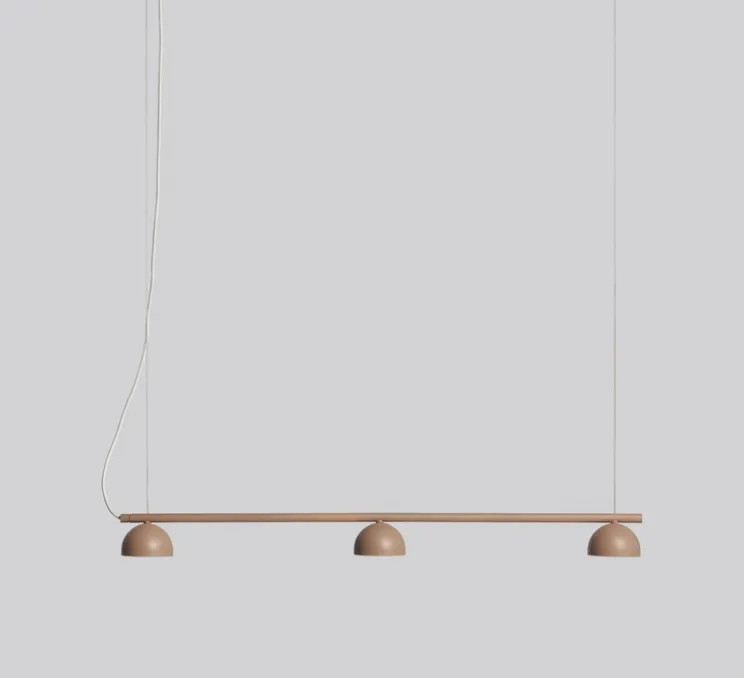 Suspension, Blush Rail 3, beige chaud, LED, dim, 3000k, 3300lm, L90cm, H7,5cm - Northern