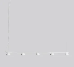 Suspension, Blush Rail 5, blanc mat, LED, dim, 3000k, 3300 lm, L150cm, H7,5cm - Northern