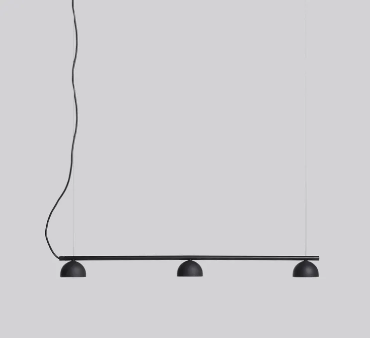 Suspension, Blush Rail 3, noir mat, LED, dim, 3000k, 3300lm, L90cm, H7,5cm - Northern