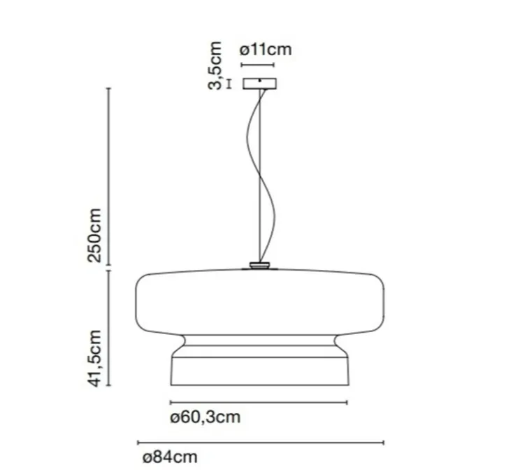 Suspension, Bohemia 84, vert, LED, 2700k, 1619lm, dim triac, Ø84cm, H41,5cm - Marset