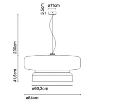 Suspension, Bohemia, violet, LED, 2700k, 3048lm, Ø84cm, H41,5cm - Marset