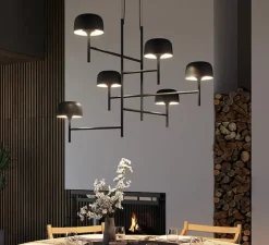 Suspension, Bol S/6L, noir, LED, dim, 2700K, 10080 lm, L114cm, H76cm - Bover