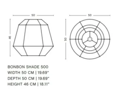 Suspension, Bonbon 500, tons bleus, Ø50cm, H46cm - HAY