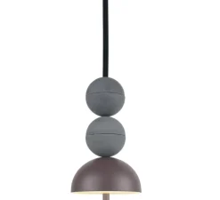 Suspension, Bosfor Concrete Aluminium, 2 boules, Sparrow, LED, dim, 2700K, lm, Ø15cm, H25,5cm - Loftlight