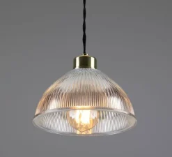 Suspension, Boston, laiton poli, Ø19,5cm, H17cm, câble 2m - Mullan Lighting