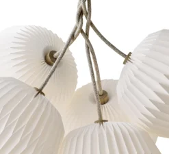 Suspension, Bouquet 5 Medium, papier blanc, Ø55cm, H40cm - Le Klint