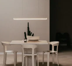 Suspension, Bridge 110, Blanc brouillard, LED, dim, 2700K, 1492 lm, L110cm, H5,1cm - Tonone