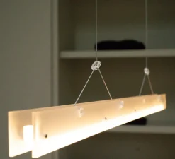 Suspension, Bridge 110, Blanc brouillard, LED, dim, 2700K, 1492 lm, L110cm, H5,1cm - Tonone