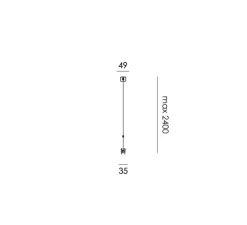 Suspension, Bridge 220, Blanc brouillard, LED, dim, 2700K, 3068 lm, L220cm, H5,1cm - Tonone
