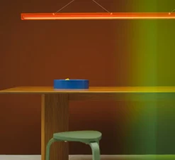 Suspension, Bridge 110, Orange lave, LED, dim, 2700K, 1492 lm, L110cm, H5,1cm - Tonone