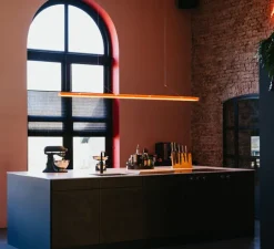 Suspension, Bridge 110, Orange lave, LED, dim, 2700K, 1492 lm, L110cm, H5,1cm - Tonone