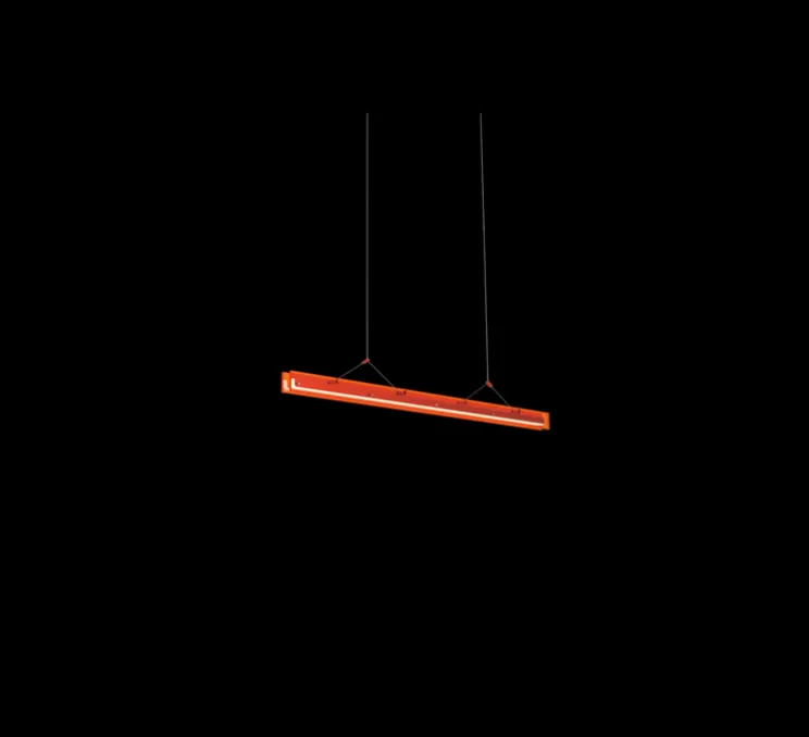 Suspension, Bridge 110, Orange lave, LED, dim, 2700K, 1492 lm, L110cm, H5,1cm - Tonone