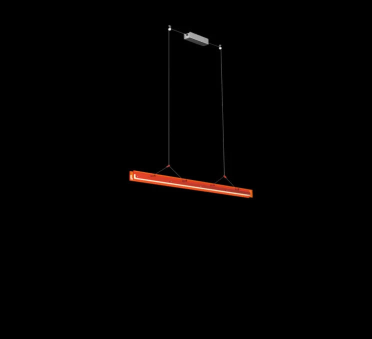Suspension, Bridge 110, Orange lave, LED, dim, 2700K, 1492 lm, L110cm, H5,1cm - Tonone