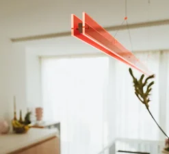 Suspension, Bridge 220, Orange lave, LED, dim, 2700K, 3068 lm, L220cm, H5,1cm - Tonone