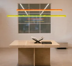 Suspension, Bridge 150, Vert toxique, LED, dim, 2700K, 2058 lm, L149,5cm, H5,1cm - Tonone