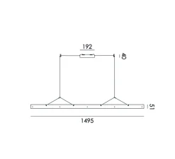 Suspension, Bridge 150, Vert toxique, LED, dim, 2700K, 2058 lm, L149,5cm, H5,1cm - Tonone