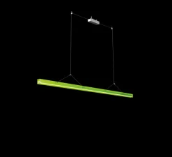 Suspension, Bridge 180, Vert toxique, LED, dim, 2700K, 2495 lm, L180cm, H5,1cm - Tonone