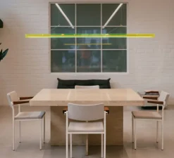 Suspension, Bridge 110, Vert toxique, LED, dim, 2700K, 1492 lm, L110cm, H5,1cm - Tonone