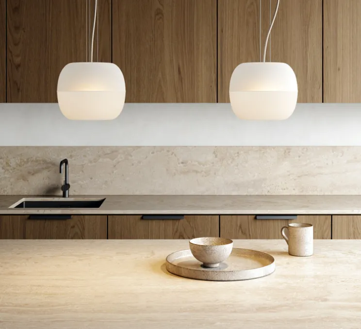 Suspension, Bright Malus, blanc, câble crème, Ø24,9cm, H20cm - Nordic Tales