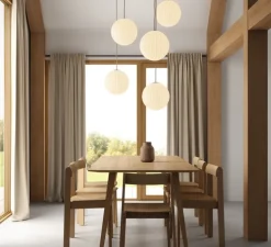 Suspension, Bright Modeco XL, blanc, câble noir, Ø30cm, H35cm - Nordic Tales