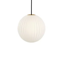 Suspension, Bright Modeco XL, blanc, câble noir, Ø30cm, H35cm - Nordic Tales