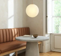 Suspension, Bright Modeco XL, blanc, câble crème, Ø30cm, H35cm - Nordic Tales