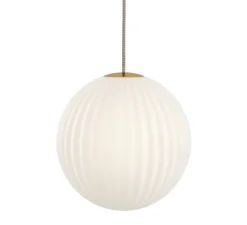 Suspension, Bright Modeco XL, blanc, câble crème, Ø30cm, H35cm - Nordic Tales