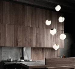 Suspension, Bright Spot, blanc, or, câble noir, Ø20cm, H20cm - Nordic Tales