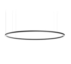 Suspension, Brooklyn Round, noir, IP40, LED, dim, 3000K, 5931 lm, Ø195cm, H3,5cm - Panzeri