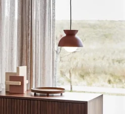 Suspension, Butterfly, rouge mat, Ø21cm, H18cm - Frandsen