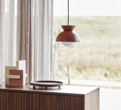 Suspension, Butterfly, rouge mat, Ø21cm, H18cm - Frandsen