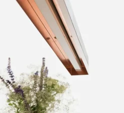 Suspension, C1, béton clair et cuivre, touch dim LED, 4000K, 2100lm, L122cm, H8cm - Gantlights