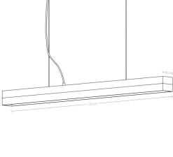 Suspension, C1, chêne, gris clair, LED, dim, 2700K, 1900 lm, L122cm, H8cm - GANTLights