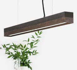 Suspension, [C2], gris foncé, rouille, LED, 2700k, 2100lm, L92cm, H7cm - GANTlights
